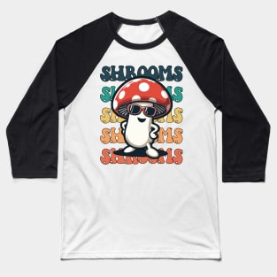 SHROOMS - Foraging - Fungi - Cottagecore - Retro Baseball T-Shirt